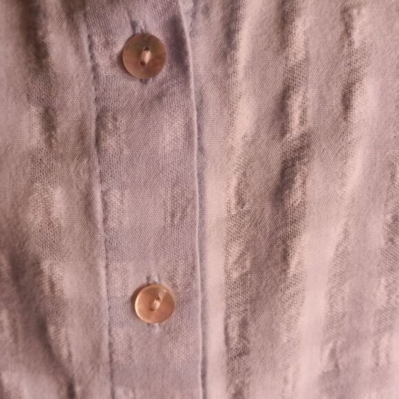 J.Jill 2X Womens Textured Seersucker Button Down Shirt Blouse Light Blue - Picture 7 of 10